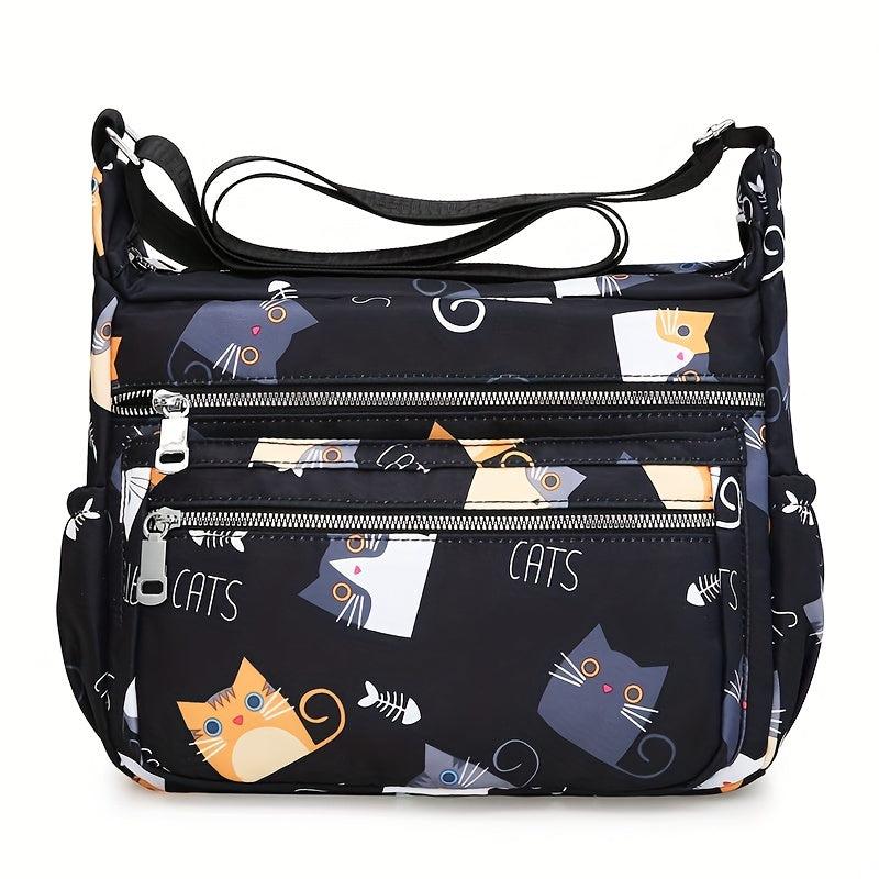 Nylon Hobo Zipper Bag Crossbody Shoulder Bag for Travel