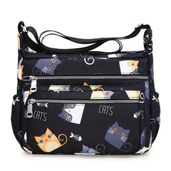 Nylon Hobo Zipper Bag Crossbody Shoulder Bag for Travel