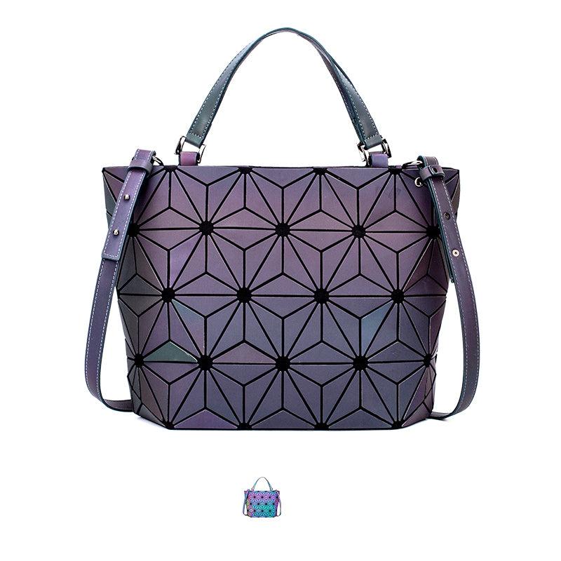 Geometric Luminous Hand Bag Holographic Reflective Crossbody Bag