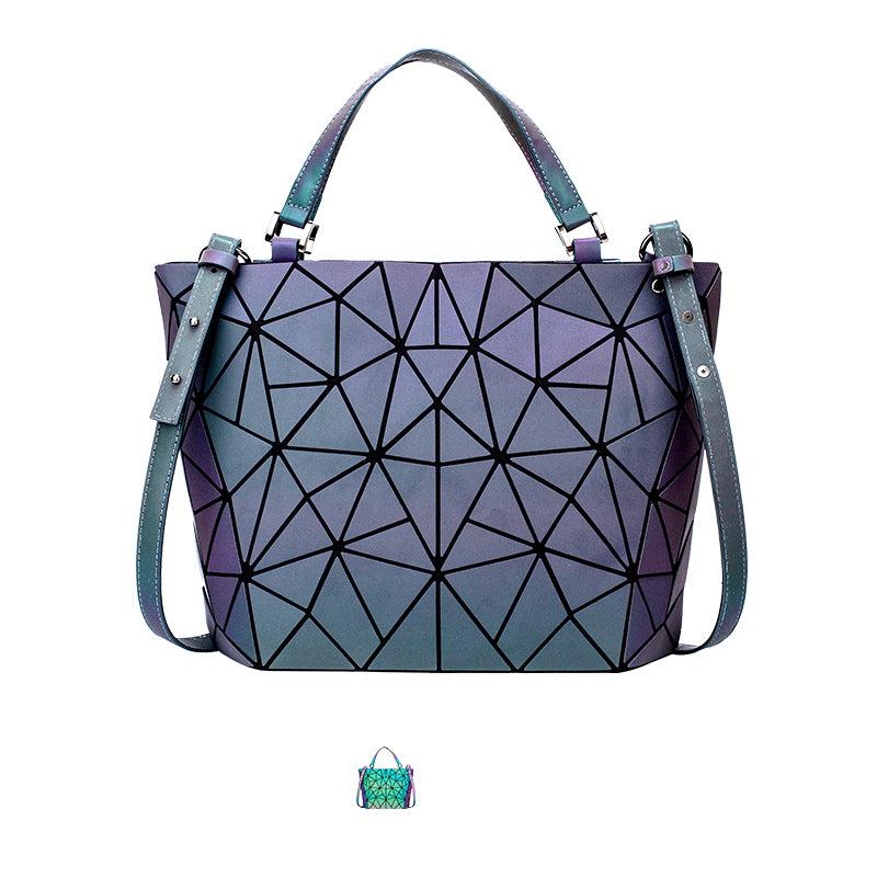 Geometric Luminous Hand Bag Holographic Reflective Crossbody Bag