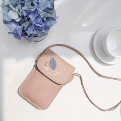 Mini Cell Phone Crossbody Bag PU Leather Textured Bag Purse