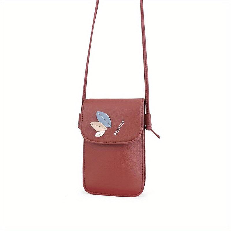 Mini Cell Phone Crossbody Bag PU Leather Textured Bag Purse