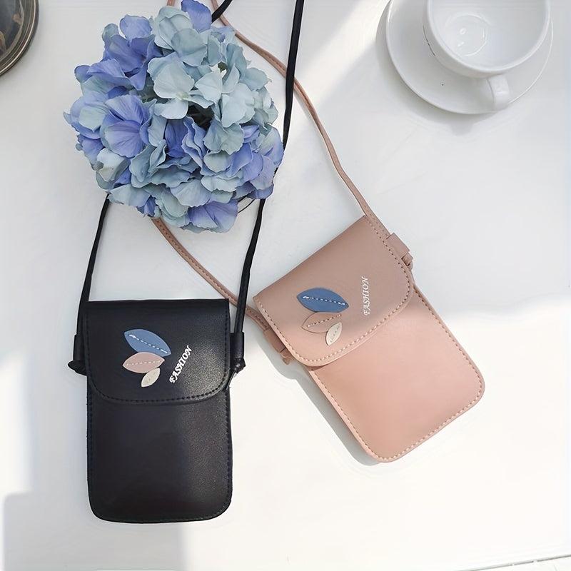 Mini Cell Phone Crossbody Bag PU Leather Textured Bag Purse