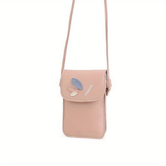 Mini Cell Phone Crossbody Bag PU Leather Textured Bag Purse