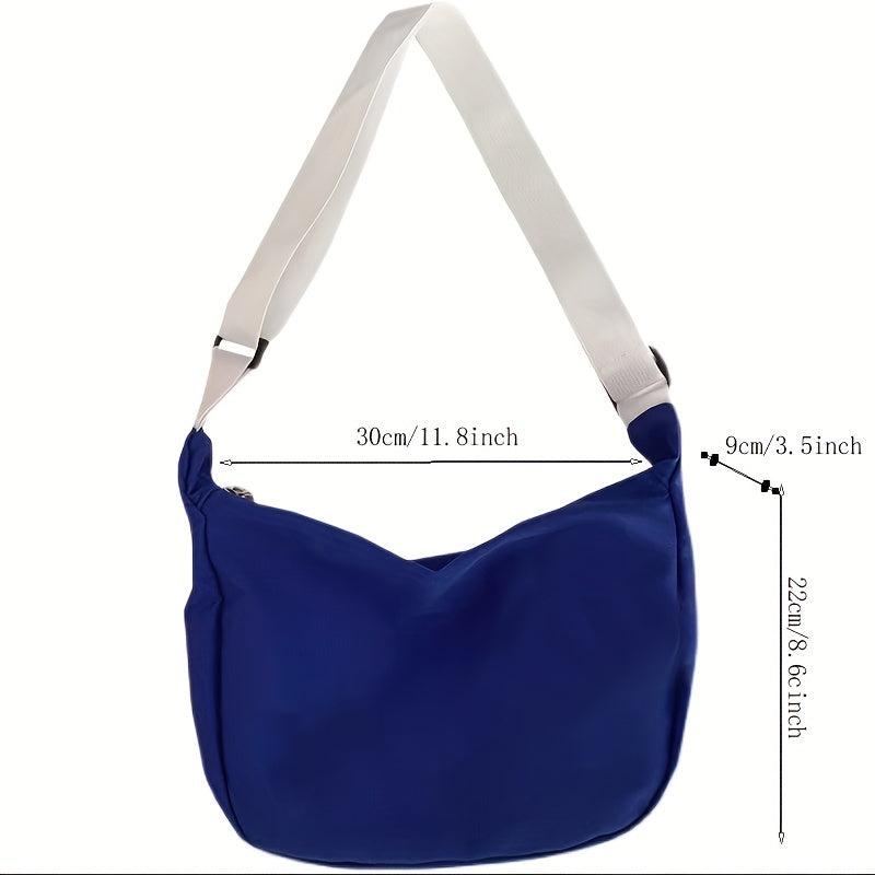 Kpop Nylon Crossbody Bag Solid Shoulder Bag Large Capacity Hobo Bag