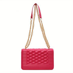 Quilted Crossbody Bag Chain Shoulder Bag Vegan Leather Flap Purse