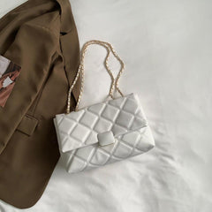 Stylish Argyle Pattern Square Flap Shoulder Bag for Women