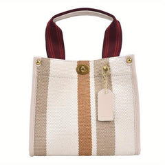 Striped Satchel Crossbody Tote Bag Lightweight Messenger Bag