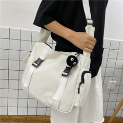 Canvas Messenger Bag Large Capacity Crossbody Bag
