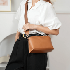 Classic Solid Crossbody Bag Women's Work Purse