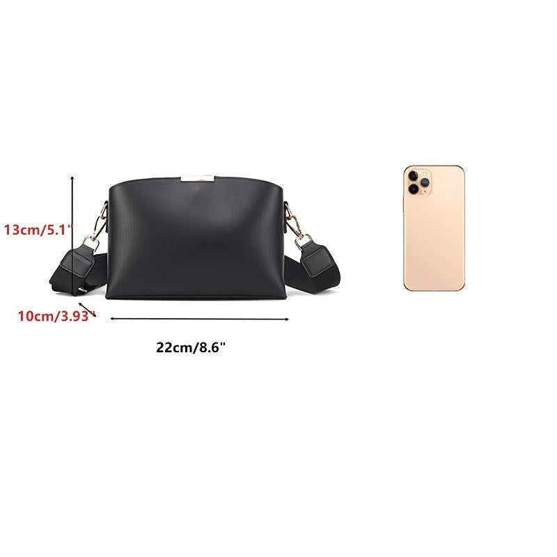 Classic Solid Crossbody Bag Women's Work Purse