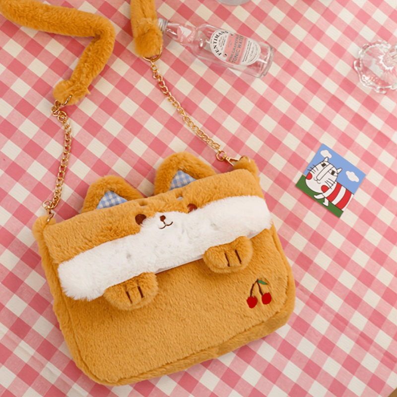 Animal Plush Crossbody Chain Bag - Christmas Candy Bag