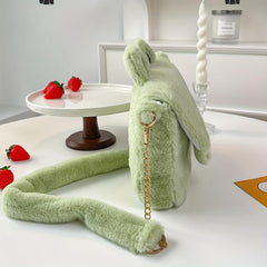 Animal Plush Crossbody Chain Bag - Christmas Candy Bag
