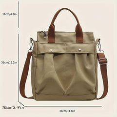 Colorblock Canvas Bag Large Capacity Crossbody Bag