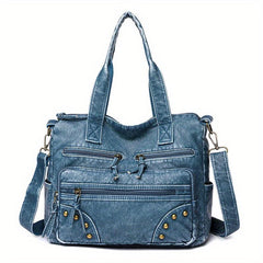Retro Style Studded Tote Bag For Women