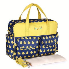 Floral Pattern Diaper Bag Large Capacity Handbags Pocket Mommy Bag