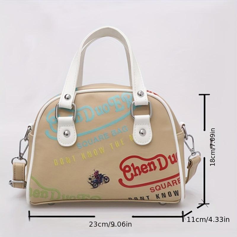 Y2K Letter Graffiti Crossbody Bag Women's Shoulder Purse