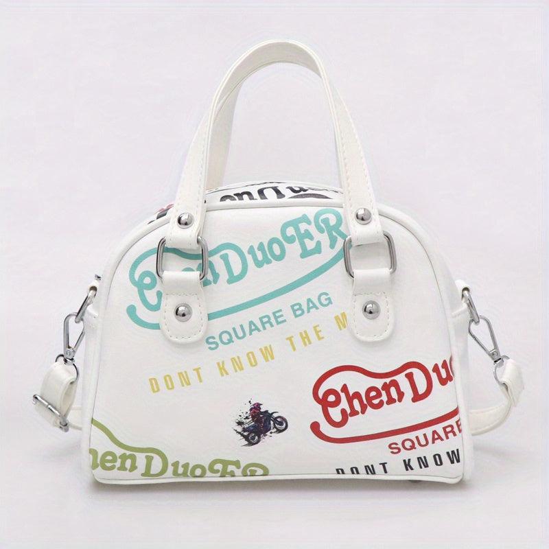 Y2K Letter Graffiti Crossbody Bag Women's Shoulder Purse