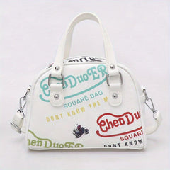 Y2K Letter Graffiti Crossbody Bag Women's Shoulder Purse