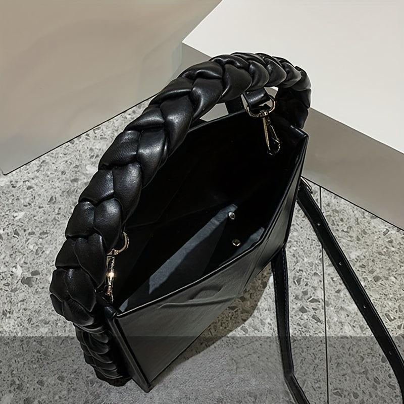 Mini Triangle Braided Crossbody Bag Women's Small Handbag & Purse