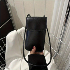 Mini Metallic Crossbody Bag Vertical Mobile Phone Bag Flap Coin Purse