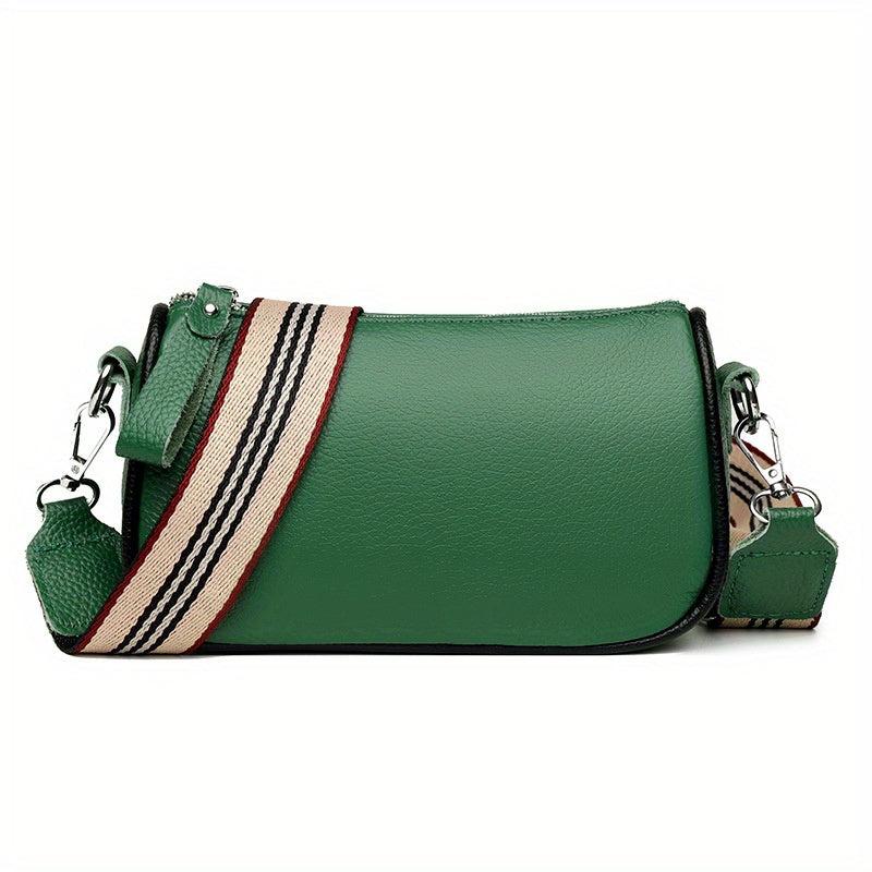 Casual Minimalist Shoulder Bag Classic Crossbody Bag With Wide Strap