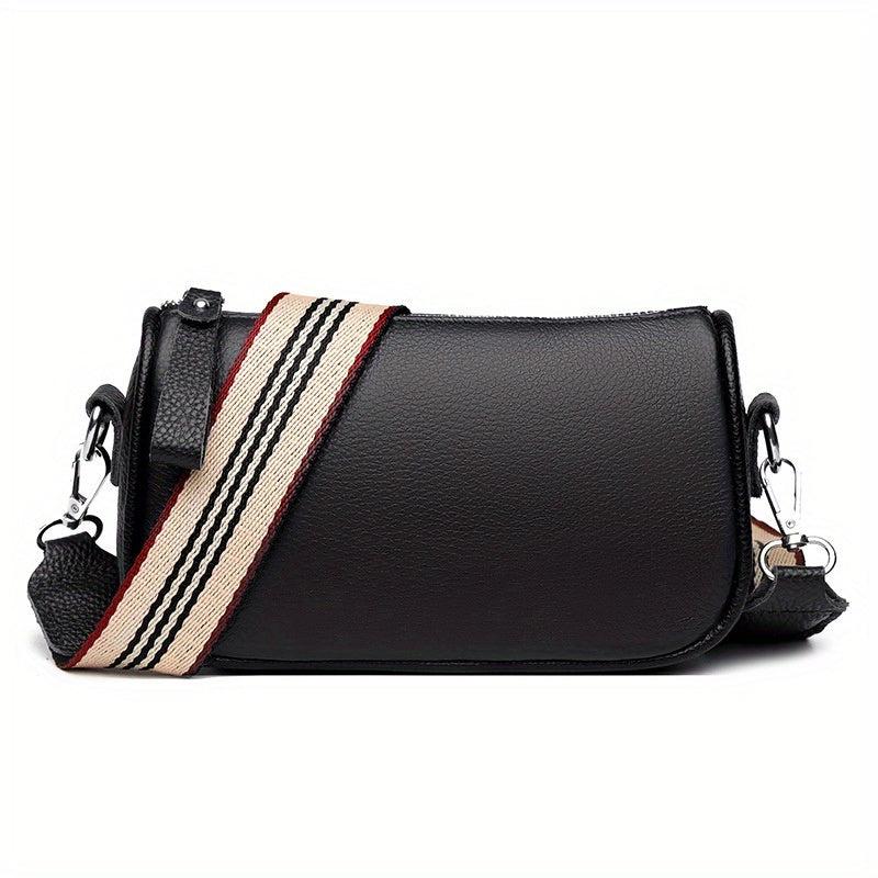 Casual Minimalist Shoulder Bag Classic Crossbody Bag With Wide Strap
