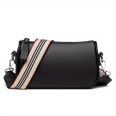 Casual Minimalist Shoulder Bag Classic Crossbody Bag With Wide Strap