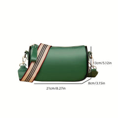 Casual Minimalist Shoulder Bag Classic Crossbody Bag With Wide Strap