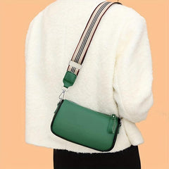 Casual Minimalist Shoulder Bag Classic Crossbody Bag With Wide Strap