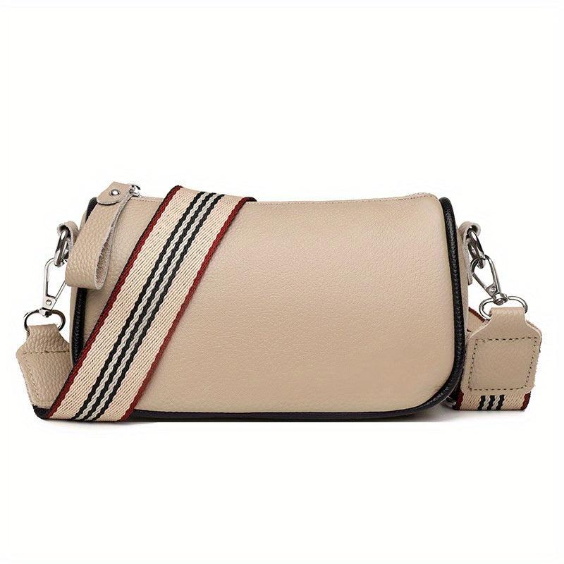 Casual Minimalist Shoulder Bag Classic Crossbody Bag With Wide Strap