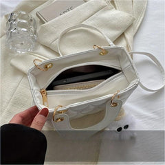 Embossed Crossbody Bag PU Leather Tote Handbag Shoulder Purse