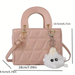 Embossed Crossbody Bag PU Leather Tote Handbag Shoulder Purse