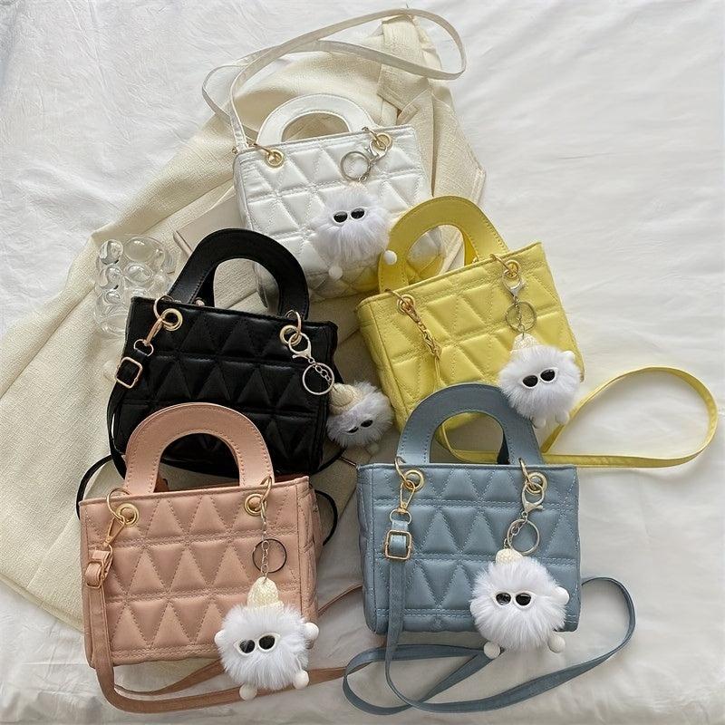 Embossed Crossbody Bag PU Leather Tote Handbag Shoulder Purse