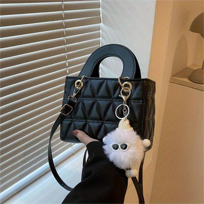 Embossed Crossbody Bag PU Leather Tote Handbag Shoulder Purse