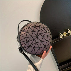 Geometric Pattern Crossbody Bag PU Shoulder Bag Women's Casual Handbag