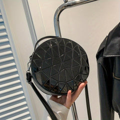 Geometric Pattern Crossbody Bag PU Shoulder Bag Women's Casual Handbag