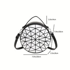 Geometric Pattern Crossbody Bag PU Shoulder Bag Women's Casual Handbag
