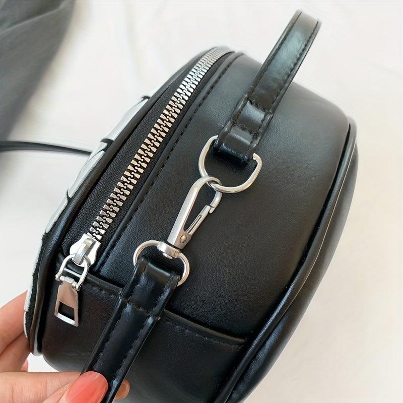 Geometric Pattern Crossbody Bag PU Shoulder Bag Women's Casual Handbag