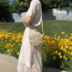 Straw Woven Crossbody Bag Summer Beach Shoulder Bag Women
