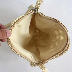 Straw Woven Crossbody Bag Summer Beach Shoulder Bag Women
