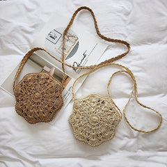 Straw Woven Crossbody Bag Summer Beach Shoulder Bag Women