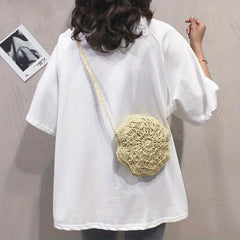 Straw Woven Crossbody Bag Summer Beach Shoulder Bag Women