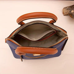 Leather Top Handle Crossbody Bag Classic Satchel Purse