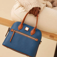 Leather Top Handle Crossbody Bag Classic Satchel Purse