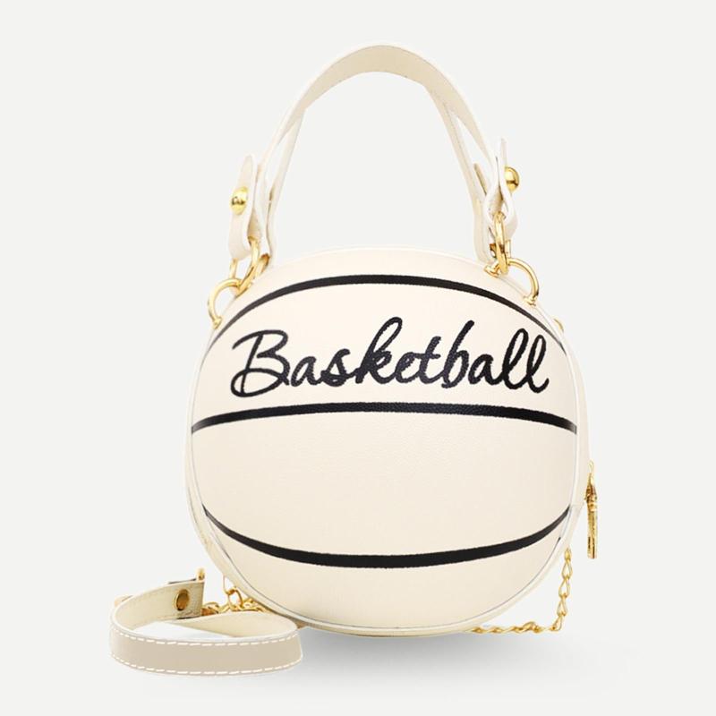 Mini Letter Graphic Ball Shaped Bag