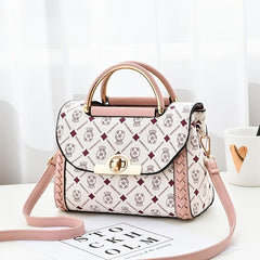 Letter Graphic Crossbody Bag PU Leather Flap Purse