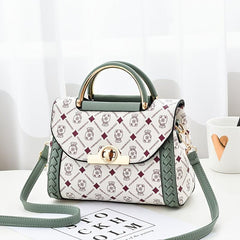 Letter Graphic Crossbody Bag PU Leather Flap Purse