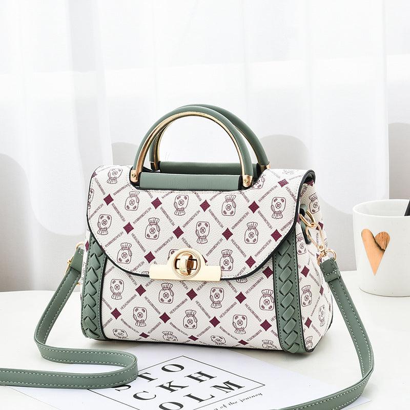 Letter Graphic Crossbody Bag PU Leather Flap Purse