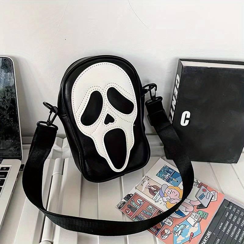 Scream Ghost Crossbody Bag Funny Skull Elf Halloween Party Purse